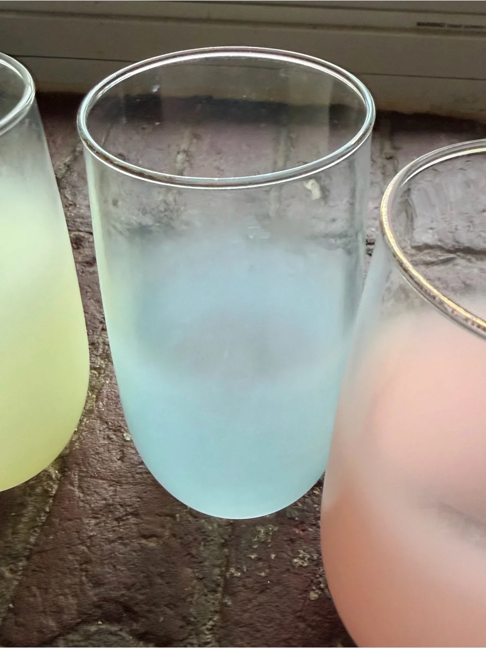 Midcentury modern Blendo drinking glasses multi color set of 4